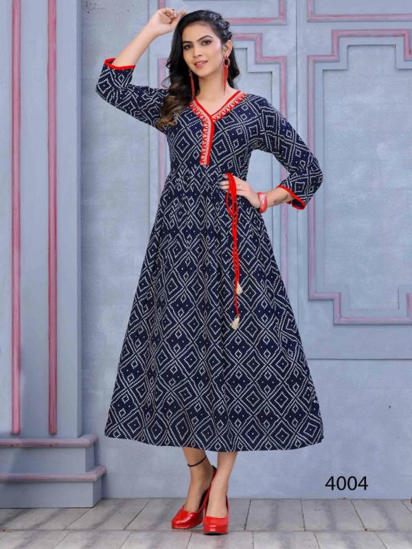 Trendy Mohra Rayon Designer Exclusive Kurti Collection